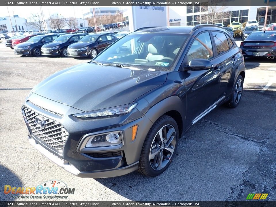 2021 Hyundai Kona Limited AWD Thunder Gray / Black Photo #5