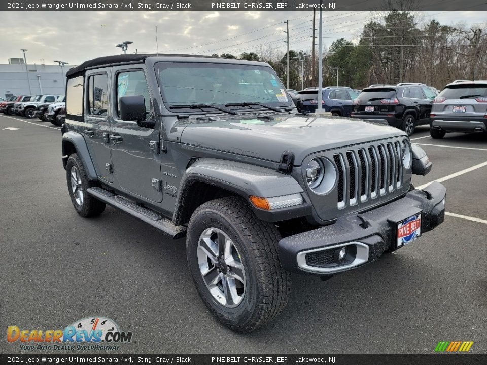 2021 Jeep Wrangler Unlimited Sahara 4x4 Sting-Gray / Black Photo #1