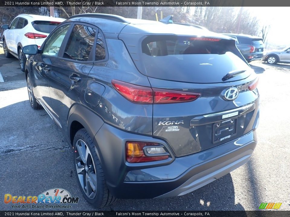 2021 Hyundai Kona Limited AWD Thunder Gray / Black Photo #7