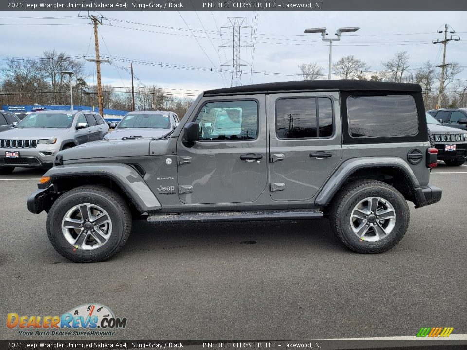 2021 Jeep Wrangler Unlimited Sahara 4x4 Sting-Gray / Black Photo #4