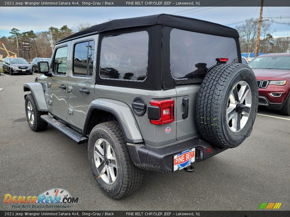 2021 Jeep Wrangler Unlimited Sahara 4x4 Sting-Gray / Black Photo #6