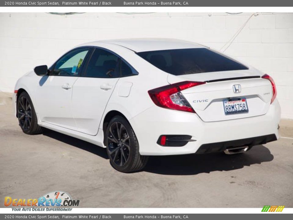 2020 Honda Civic Sport Sedan Platinum White Pearl / Black Photo #2