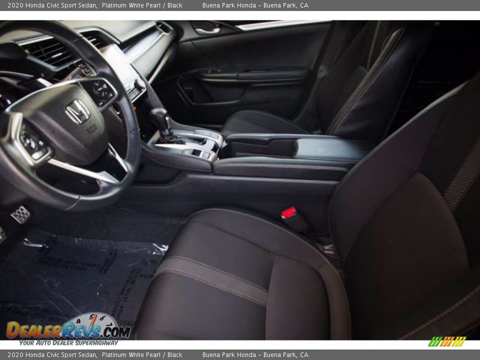 2020 Honda Civic Sport Sedan Platinum White Pearl / Black Photo #3
