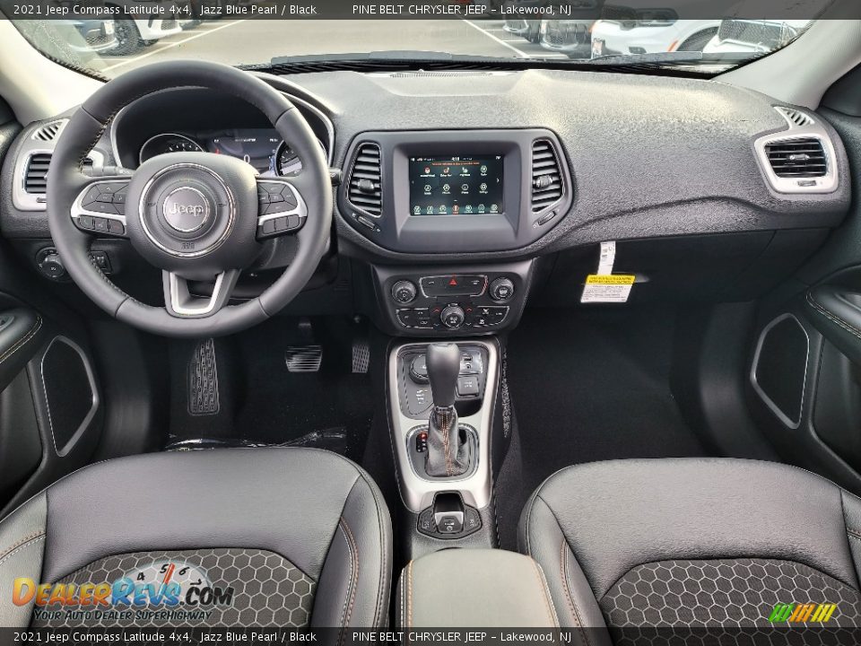 Black Interior - 2021 Jeep Compass Latitude 4x4 Photo #10