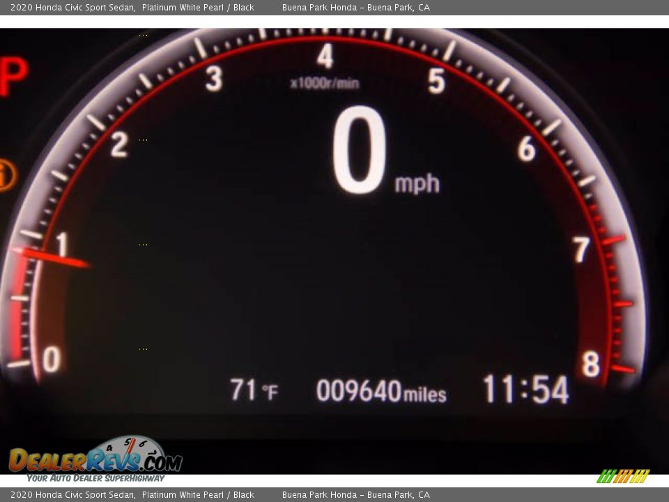 2020 Honda Civic Sport Sedan Platinum White Pearl / Black Photo #6