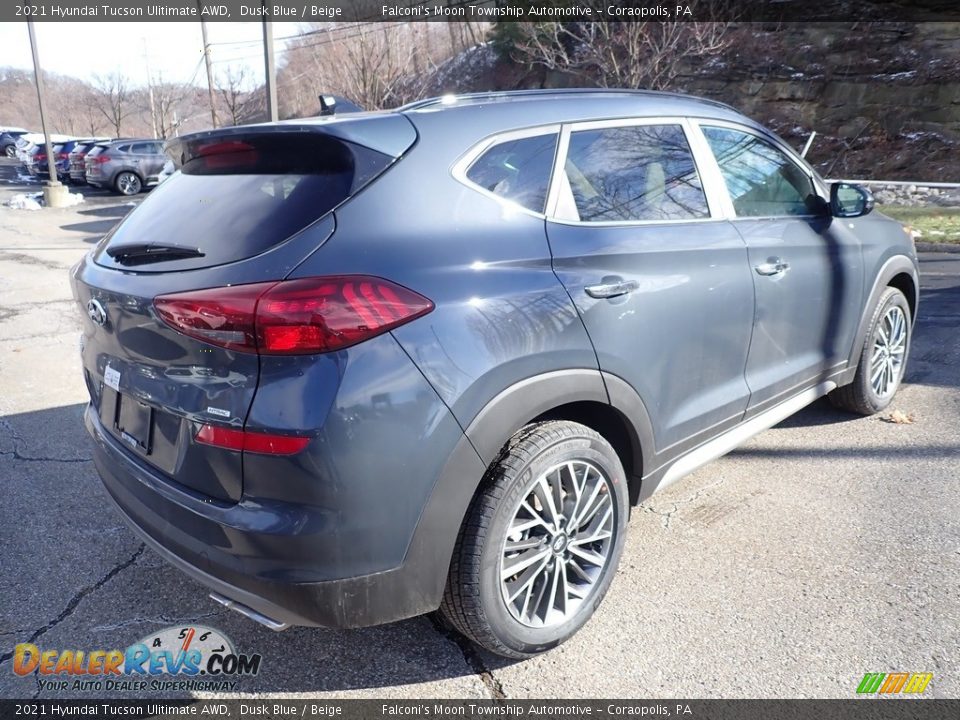 2021 Hyundai Tucson Ulitimate AWD Dusk Blue / Beige Photo #2