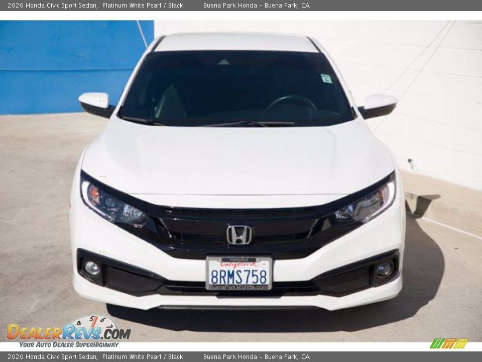 2020 Honda Civic Sport Sedan Platinum White Pearl / Black Photo #7