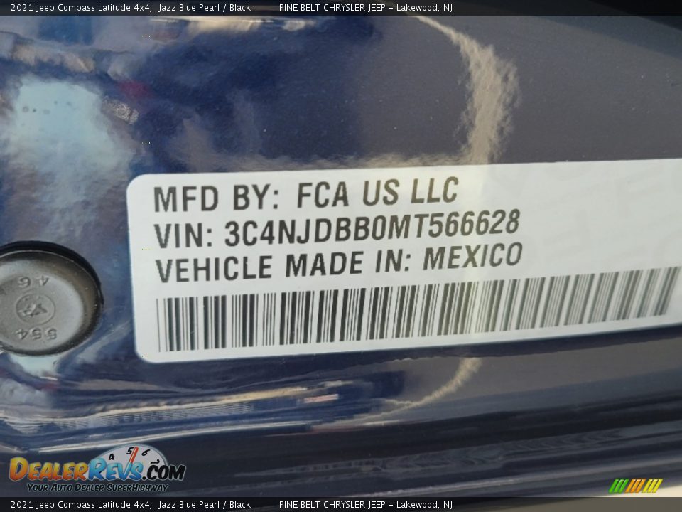 2021 Jeep Compass Latitude 4x4 Jazz Blue Pearl / Black Photo #14