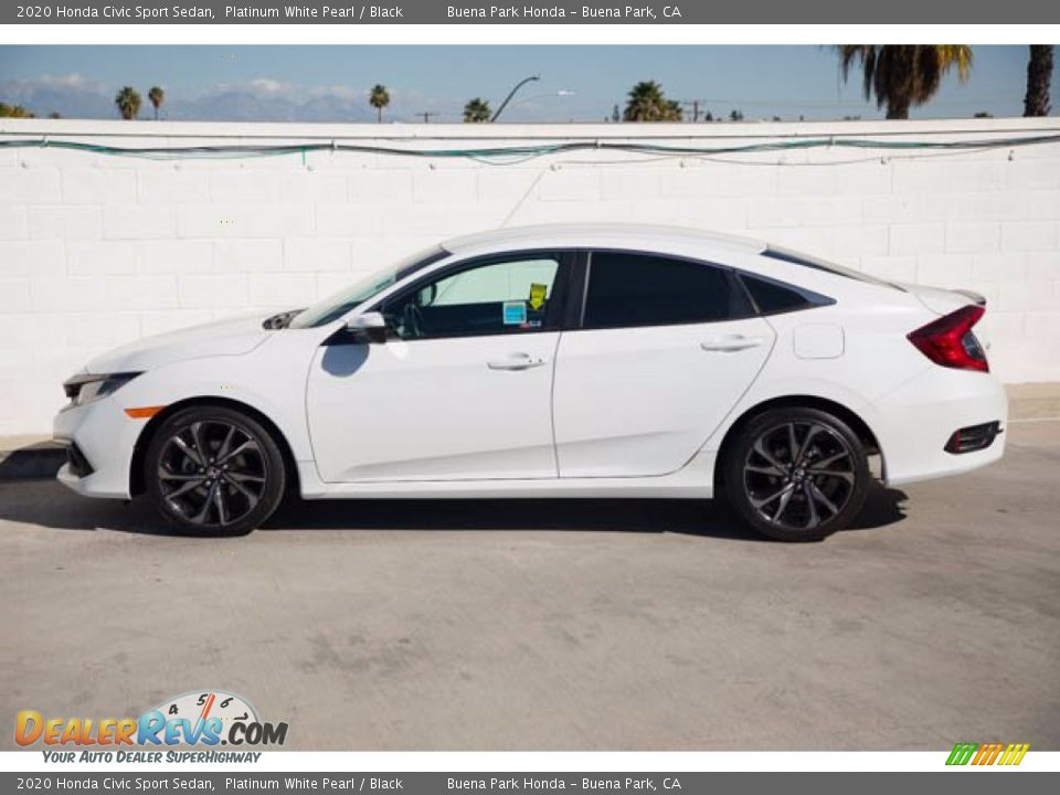 2020 Honda Civic Sport Sedan Platinum White Pearl / Black Photo #8