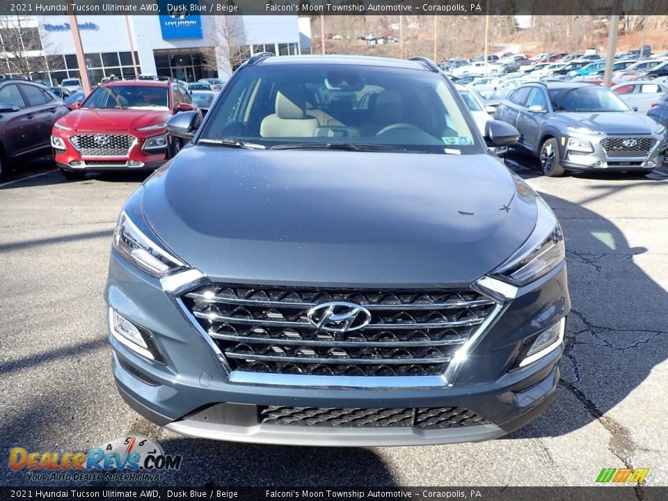 2021 Hyundai Tucson Ulitimate AWD Dusk Blue / Beige Photo #4