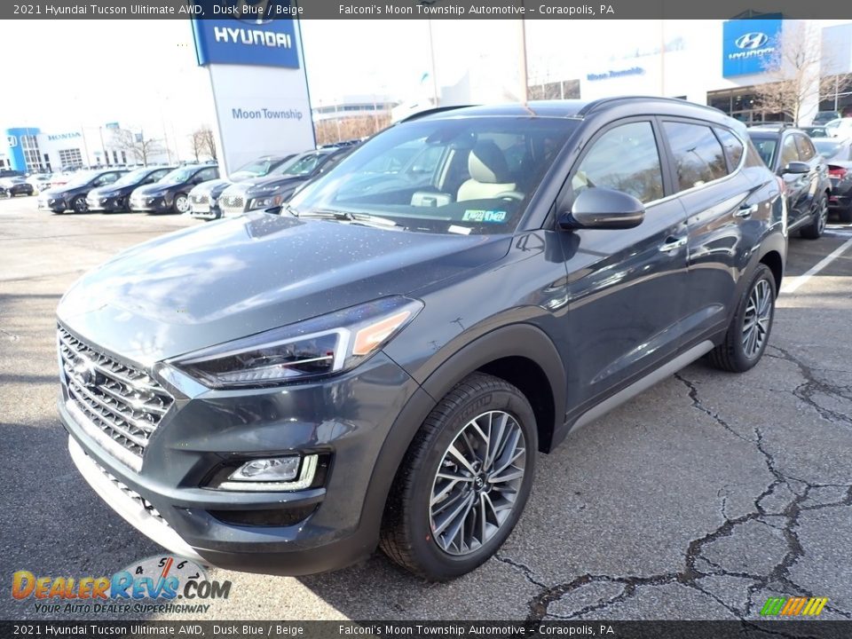 2021 Hyundai Tucson Ulitimate AWD Dusk Blue / Beige Photo #5