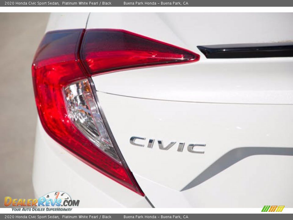 2020 Honda Civic Sport Sedan Platinum White Pearl / Black Photo #10
