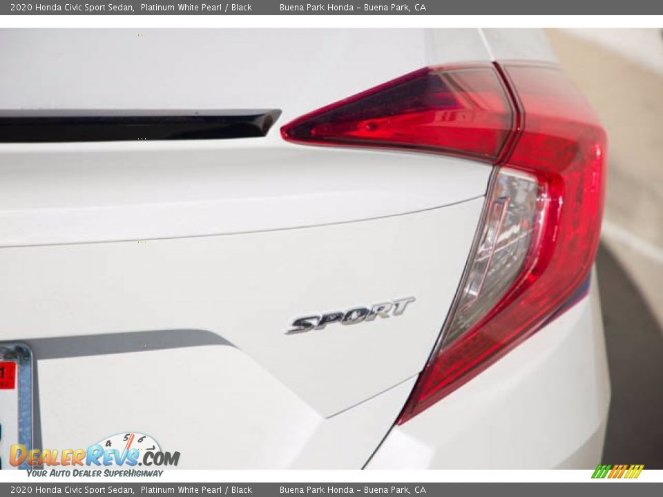 2020 Honda Civic Sport Sedan Platinum White Pearl / Black Photo #11