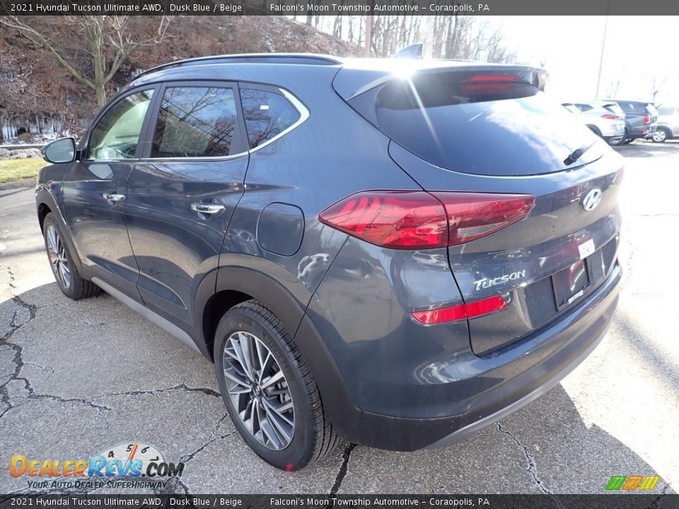 2021 Hyundai Tucson Ulitimate AWD Dusk Blue / Beige Photo #7