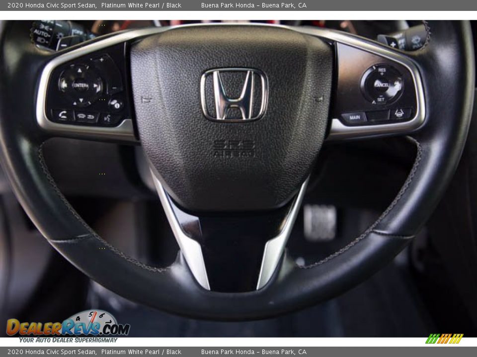 2020 Honda Civic Sport Sedan Platinum White Pearl / Black Photo #13
