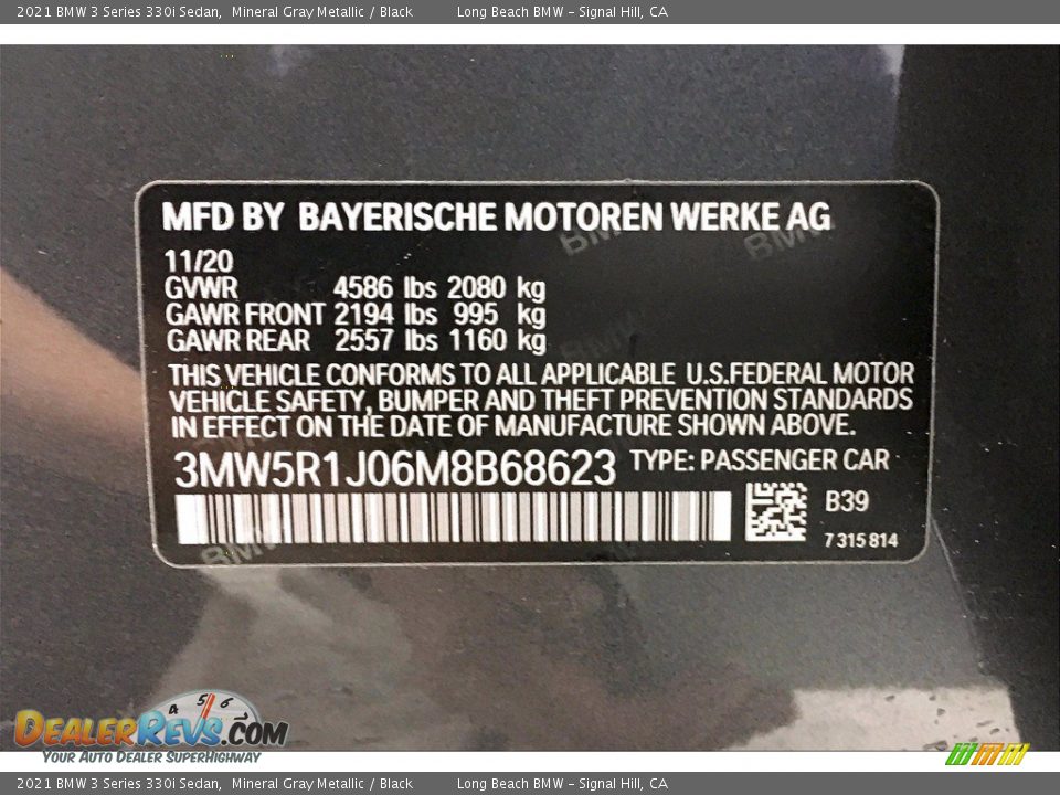 2021 BMW 3 Series 330i Sedan Mineral Gray Metallic / Black Photo #18