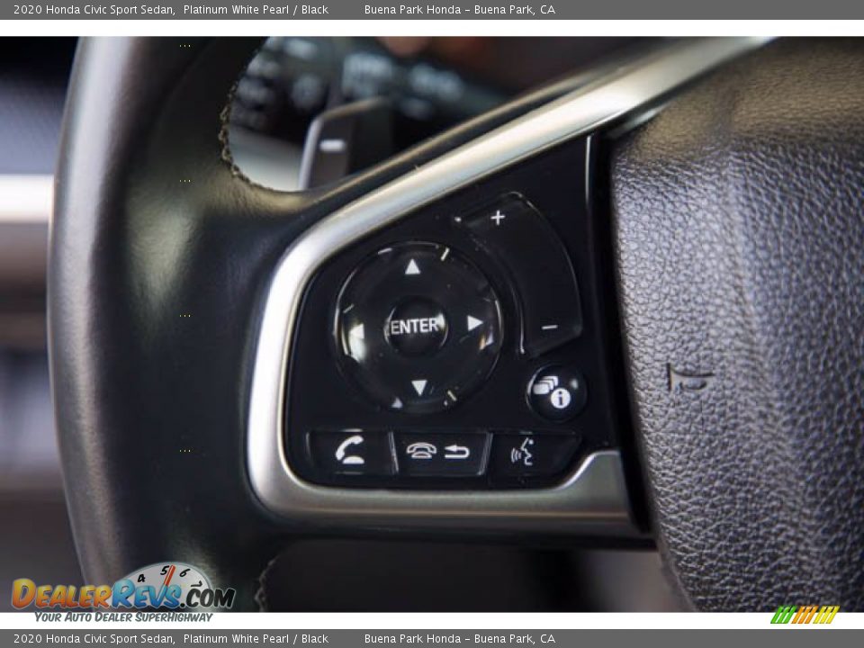 2020 Honda Civic Sport Sedan Platinum White Pearl / Black Photo #14