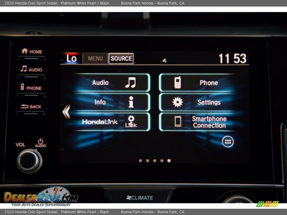 2020 Honda Civic Sport Sedan Platinum White Pearl / Black Photo #24