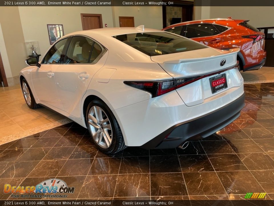 2021 Lexus IS 300 AWD Eminent White Pearl / Glazed Caramel Photo #4