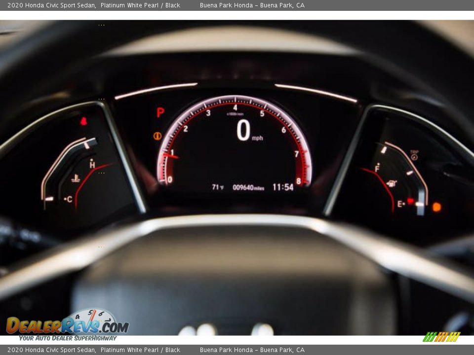 2020 Honda Civic Sport Sedan Platinum White Pearl / Black Photo #26