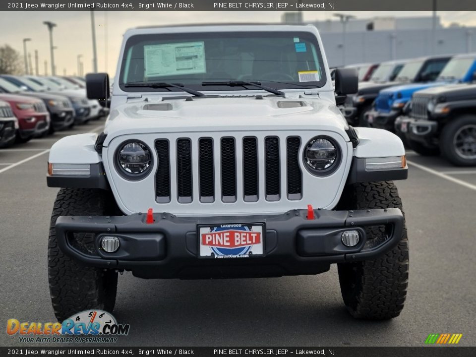 2021 Jeep Wrangler Unlimited Rubicon 4x4 Bright White / Black Photo #3