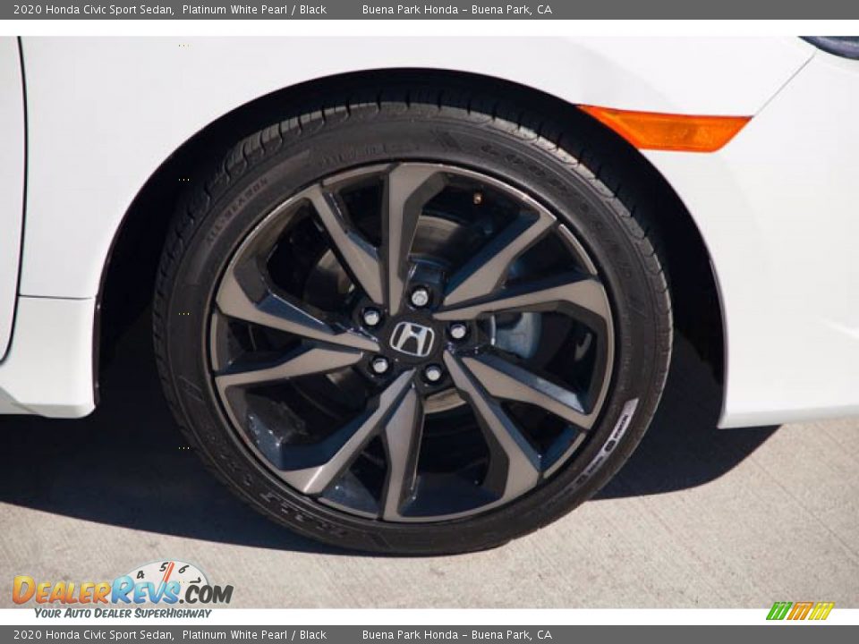 2020 Honda Civic Sport Sedan Platinum White Pearl / Black Photo #34