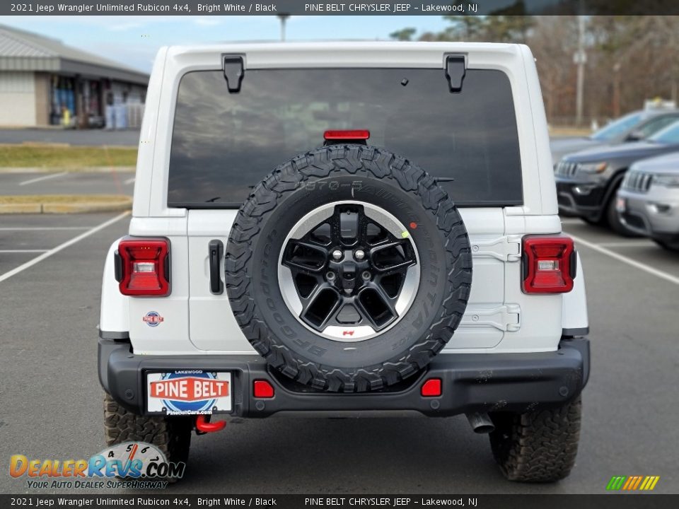 2021 Jeep Wrangler Unlimited Rubicon 4x4 Bright White / Black Photo #7