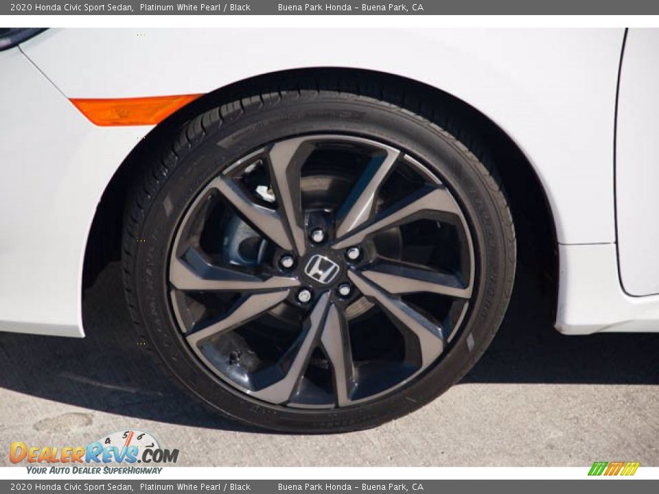 2020 Honda Civic Sport Sedan Platinum White Pearl / Black Photo #36