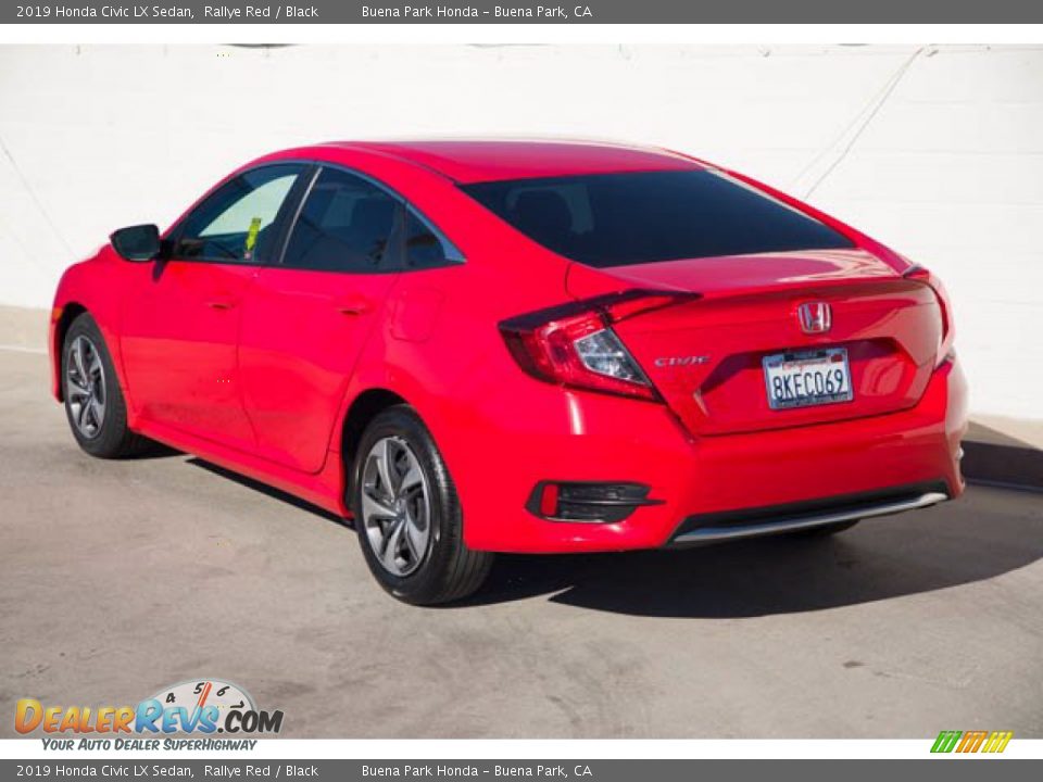 2019 Honda Civic LX Sedan Rallye Red / Black Photo #2