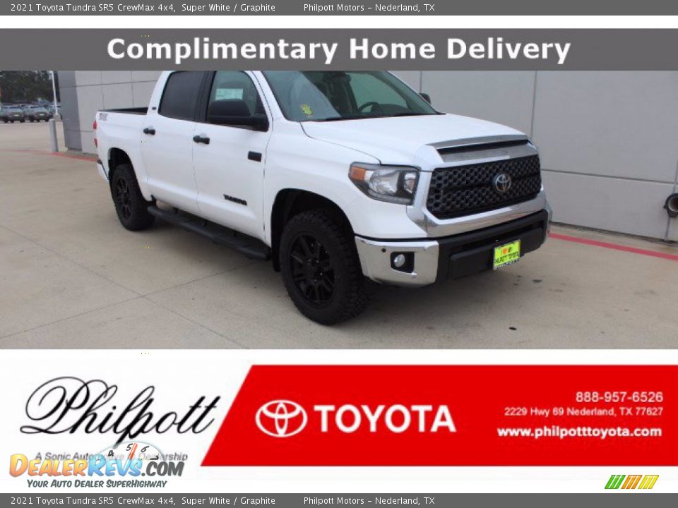 2021 Toyota Tundra SR5 CrewMax 4x4 Super White / Graphite Photo #1