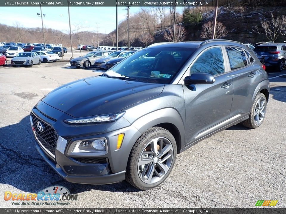 2021 Hyundai Kona Ultimate AWD Thunder Gray / Black Photo #5