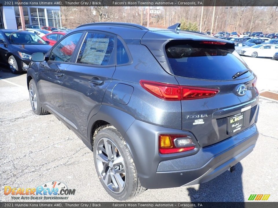 2021 Hyundai Kona Ultimate AWD Thunder Gray / Black Photo #6