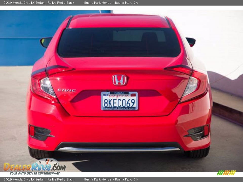 2019 Honda Civic LX Sedan Rallye Red / Black Photo #11