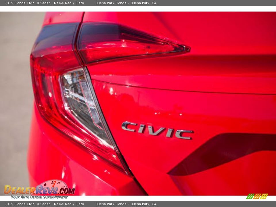 2019 Honda Civic LX Sedan Rallye Red / Black Photo #12