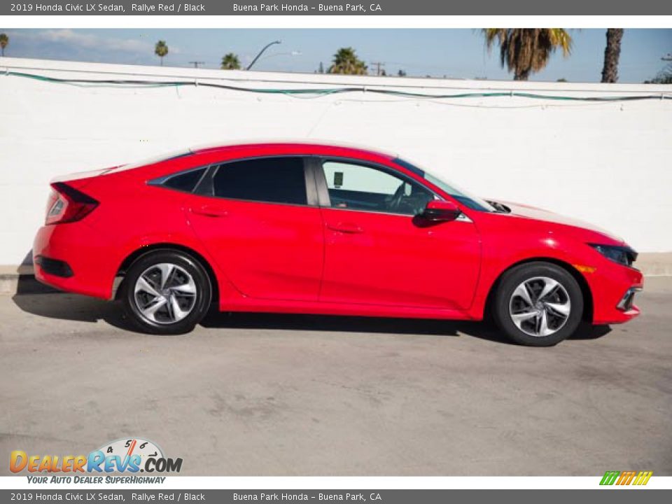 2019 Honda Civic LX Sedan Rallye Red / Black Photo #14