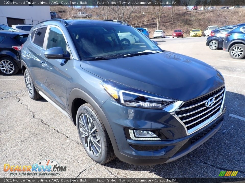 2021 Hyundai Tucson Ulitimate AWD Dusk Blue / Black Photo #3