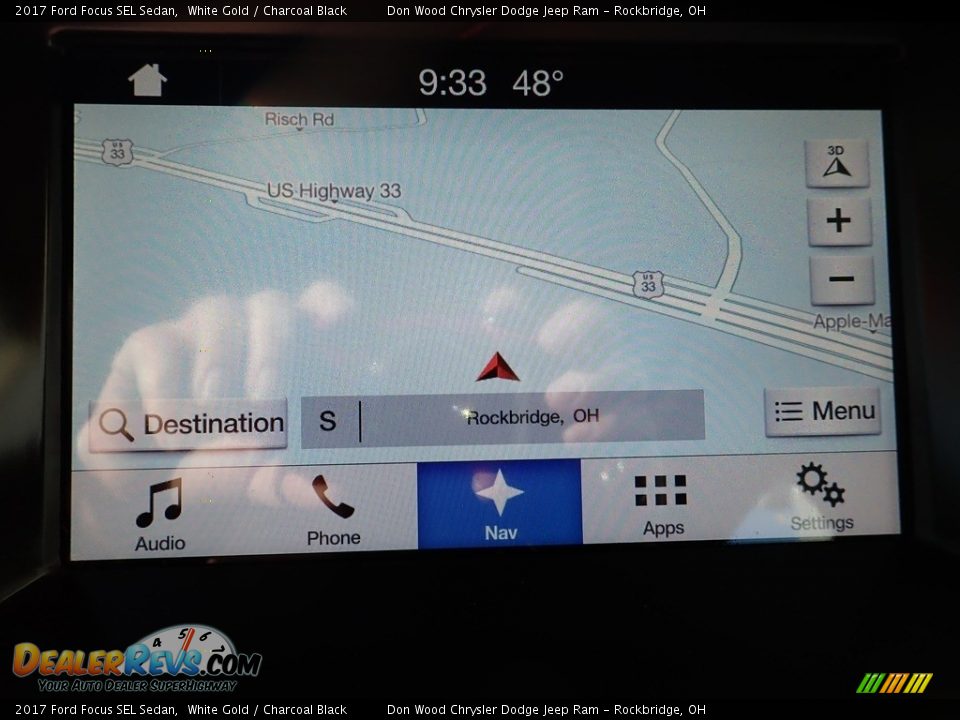 2017 Ford Focus SEL Sedan White Gold / Charcoal Black Photo #3