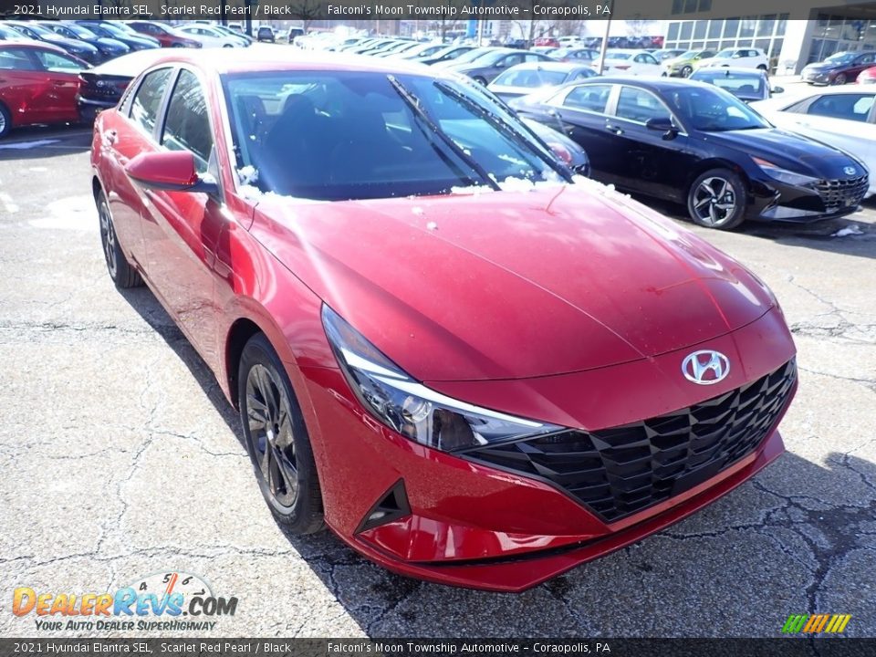 2021 Hyundai Elantra SEL Scarlet Red Pearl / Black Photo #3