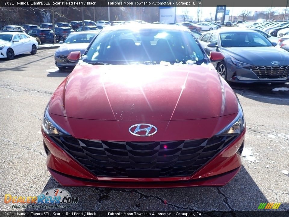 2021 Hyundai Elantra SEL Scarlet Red Pearl / Black Photo #4