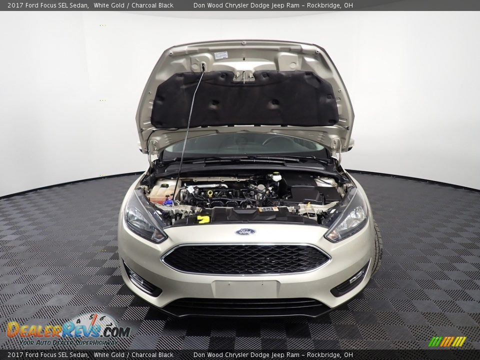 2017 Ford Focus SEL Sedan White Gold / Charcoal Black Photo #8