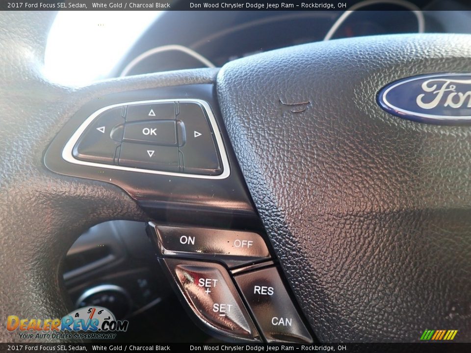 2017 Ford Focus SEL Sedan White Gold / Charcoal Black Photo #27