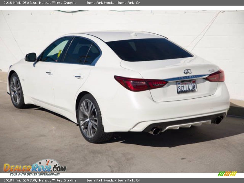 2018 Infiniti Q50 3.0t Majestic White / Graphite Photo #2