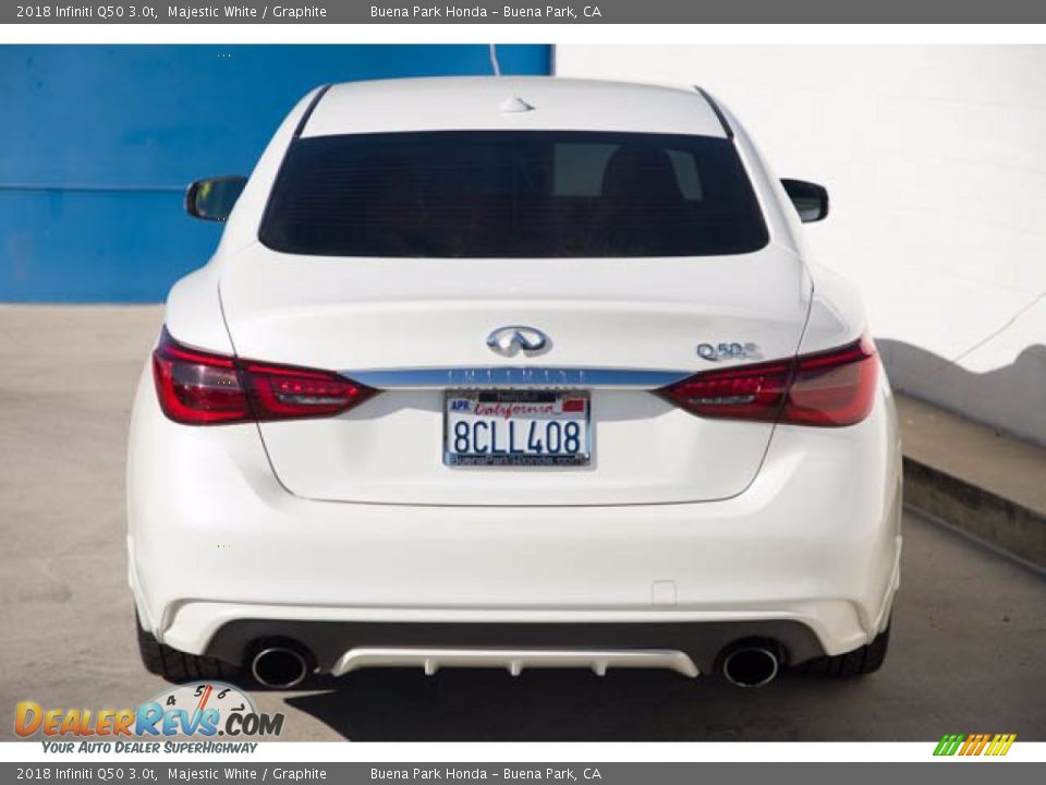 2018 Infiniti Q50 3.0t Majestic White / Graphite Photo #9