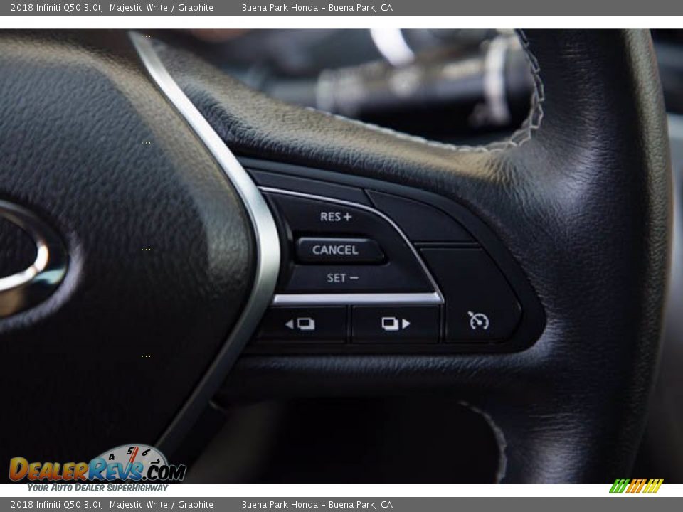 2018 Infiniti Q50 3.0t Majestic White / Graphite Photo #15