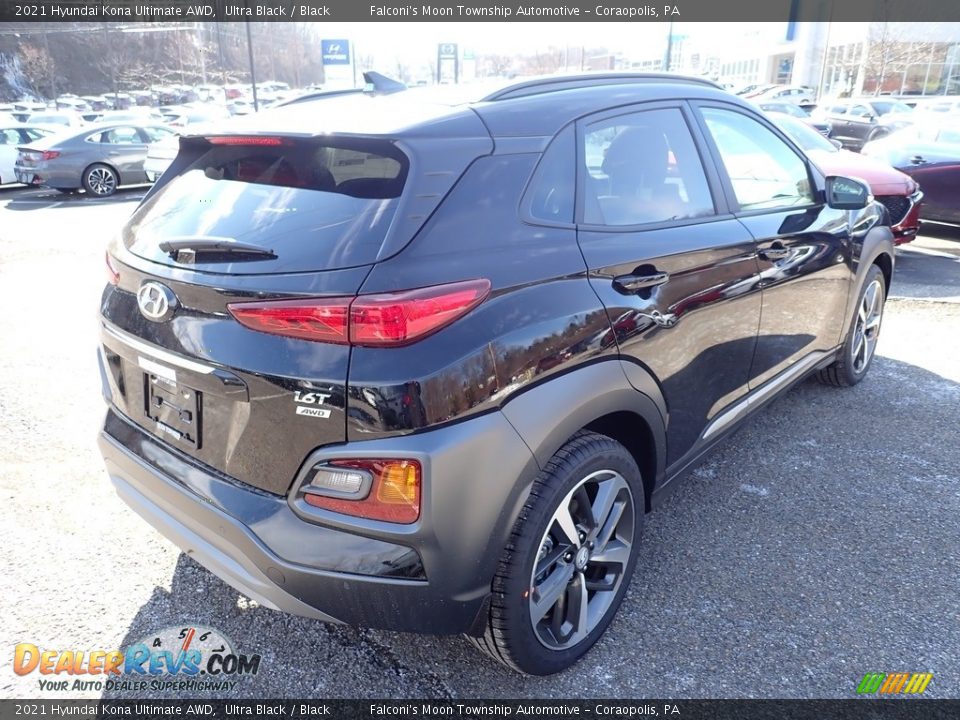 2021 Hyundai Kona Ultimate AWD Ultra Black / Black Photo #2