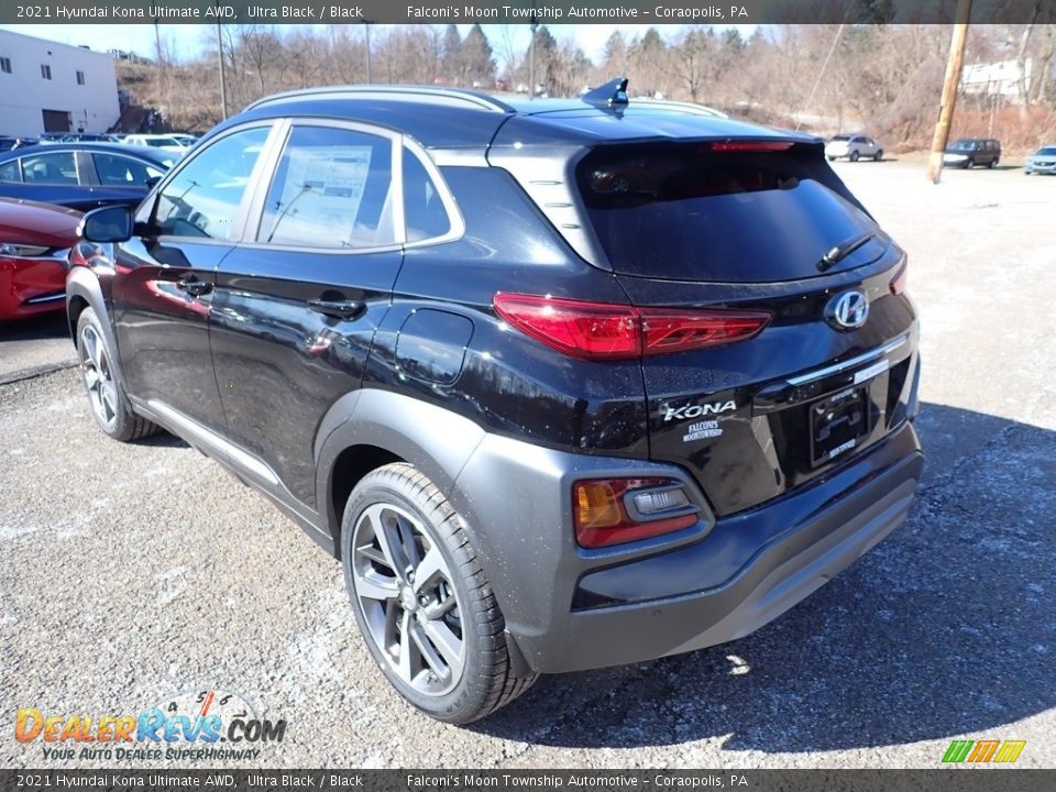 2021 Hyundai Kona Ultimate AWD Ultra Black / Black Photo #6