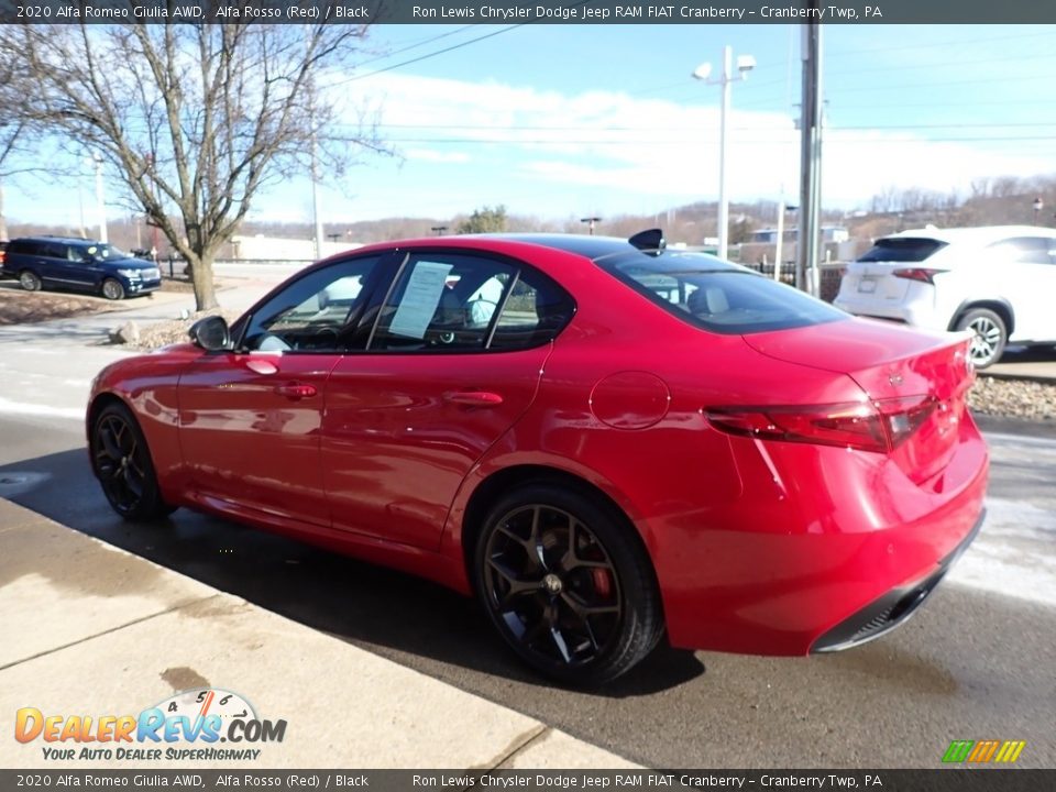 2020 Alfa Romeo Giulia AWD Alfa Rosso (Red) / Black Photo #5