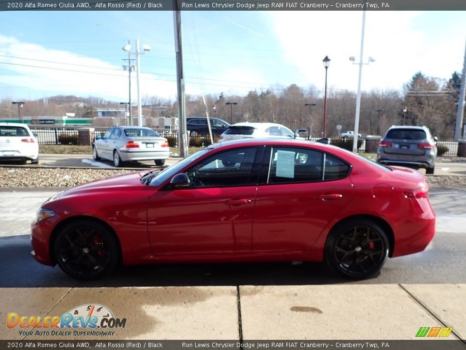 2020 Alfa Romeo Giulia AWD Alfa Rosso (Red) / Black Photo #6