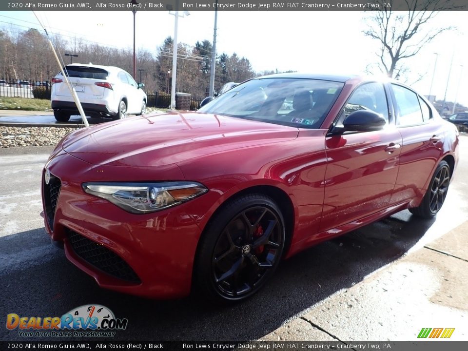 2020 Alfa Romeo Giulia AWD Alfa Rosso (Red) / Black Photo #7