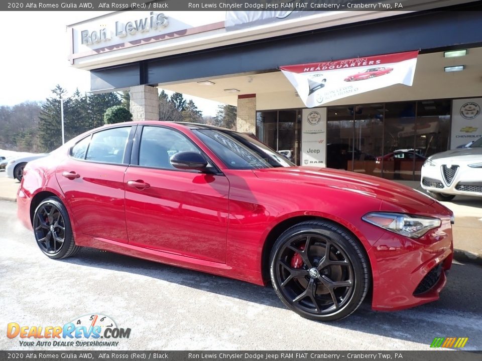 2020 Alfa Romeo Giulia AWD Alfa Rosso (Red) / Black Photo #9